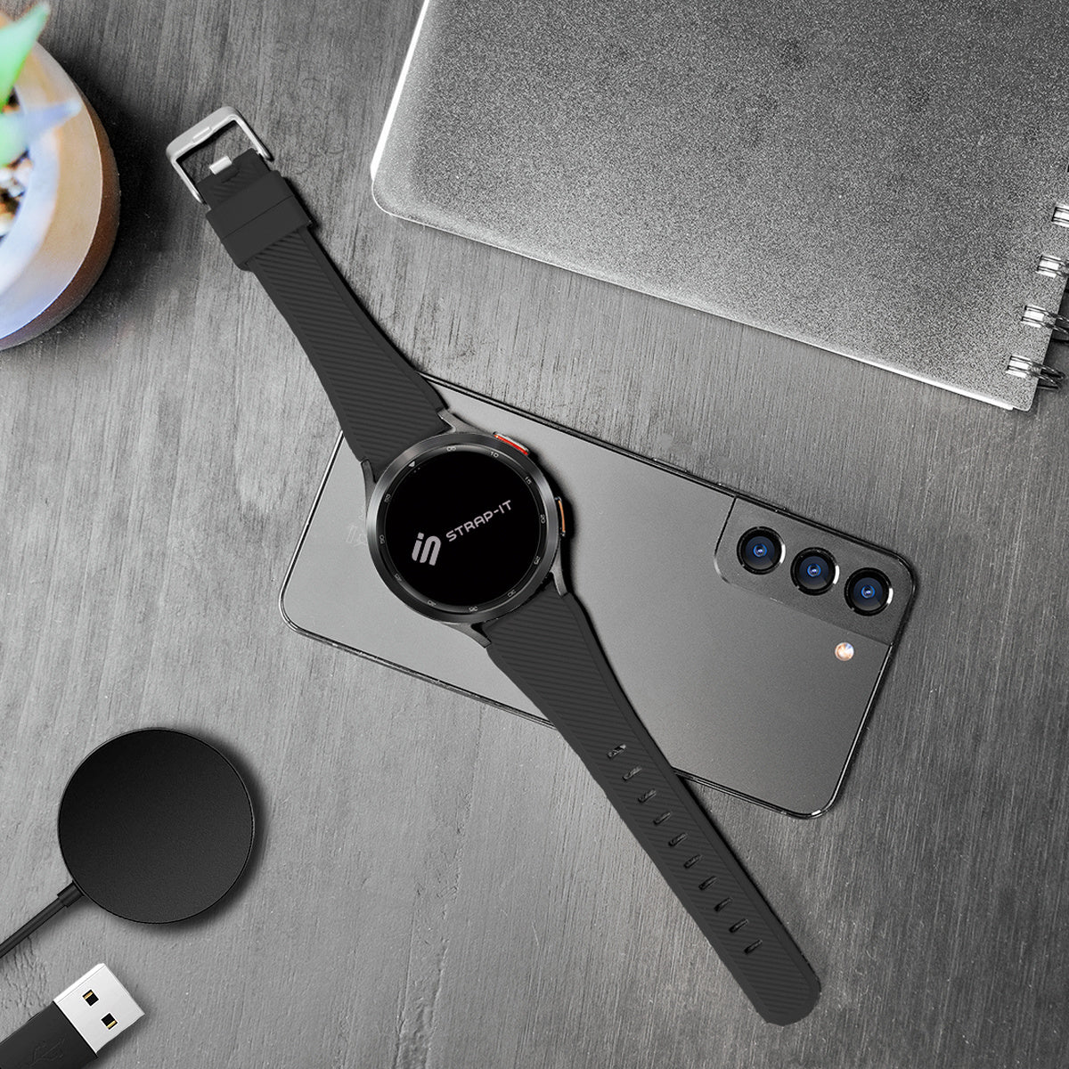 Amazfit GTR Mini Twill Silicone Strap (Black)