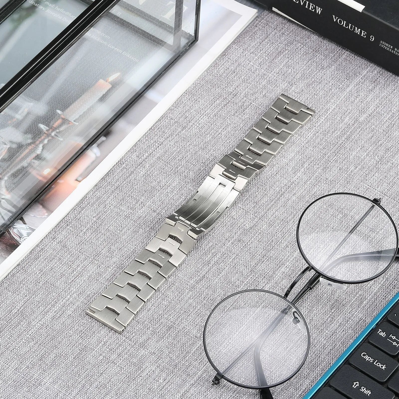 Bracelet titane grain (fermoir plat) Suunto Nautic S (argent)