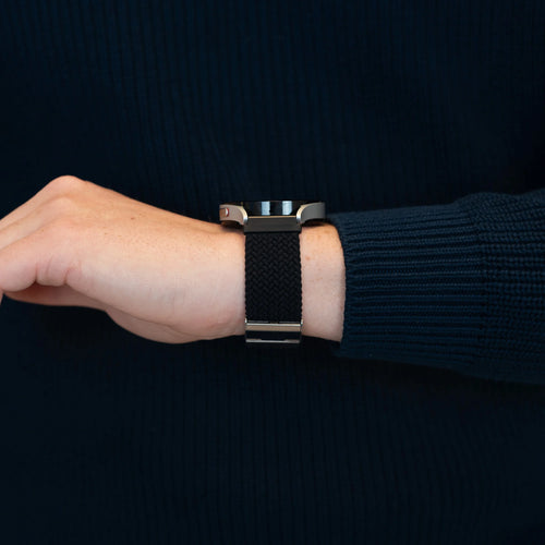 Bandz Amazfit GTS 2 Woven Nylon Strap (Black)