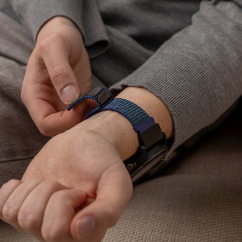 Bracelet nylon á boucle Garmin Instinct 3 - 50mm (bleu)