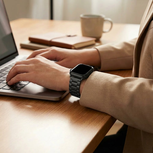 Bracelet acier Xiaomi Smart Band 8 Pro (noir)