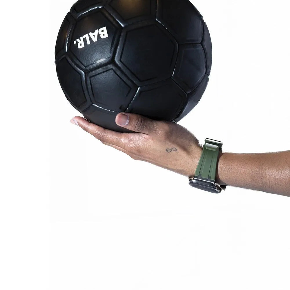 BALR. Bracelet silicone Apple Watch Ultra Liquid (vert/argent)