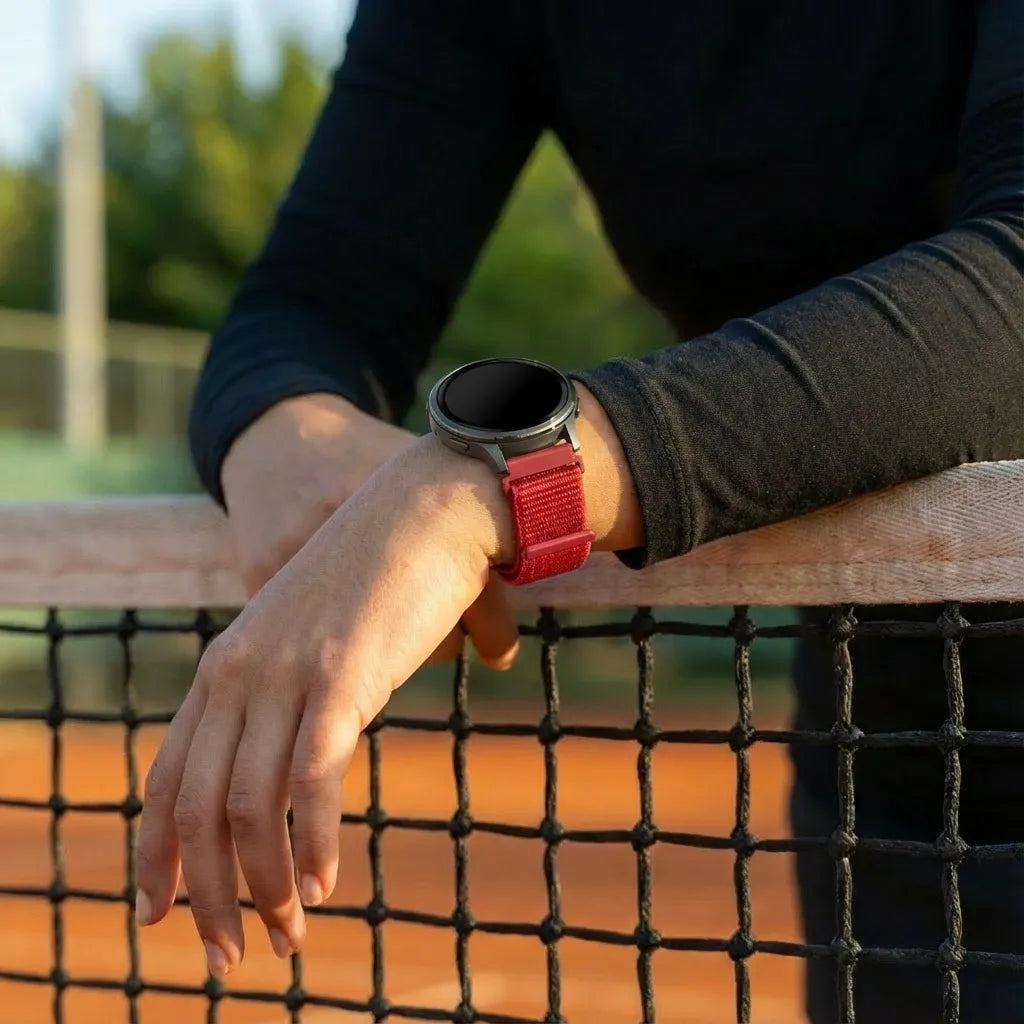 Bandz Bracelet nylon Loop Garmin Forerunner 55 (rouge)