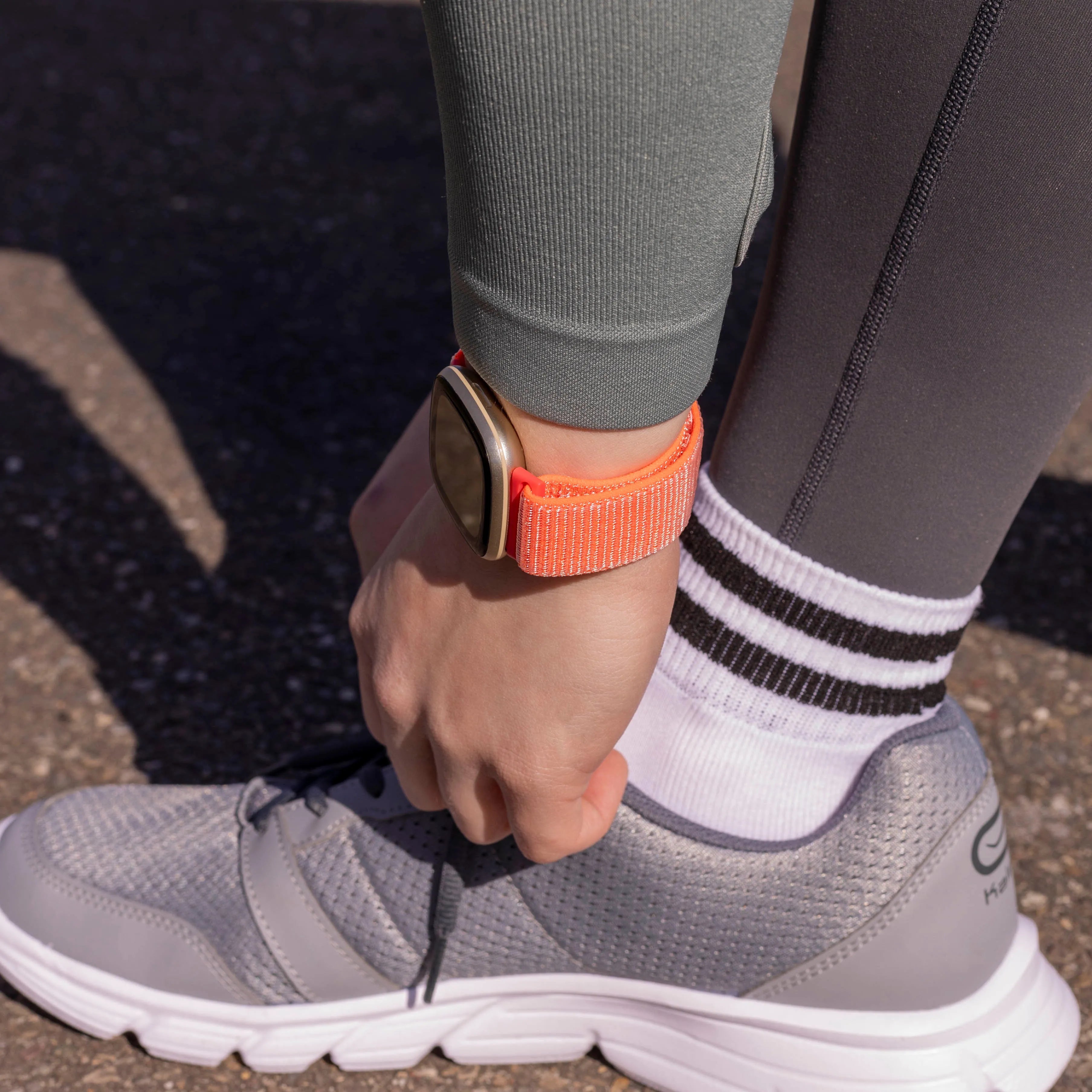 Bracelet nylon Fitbit Sense (orange)