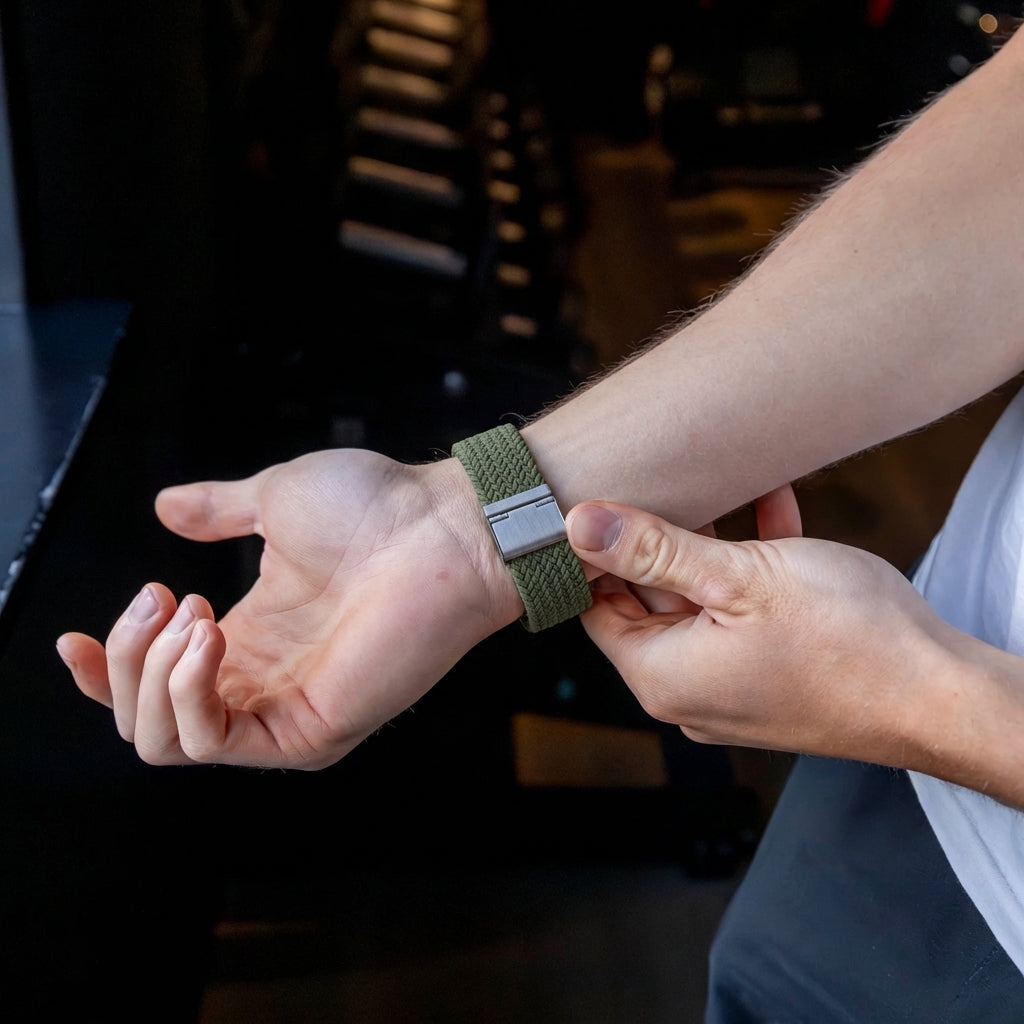 Bracelet tressé Samsung Galaxy Watch Ultra (vert olive)