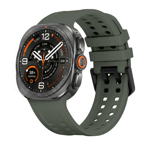 Samsung Galaxy Watch Ultra 2 Silicone Strap (Dark Green)