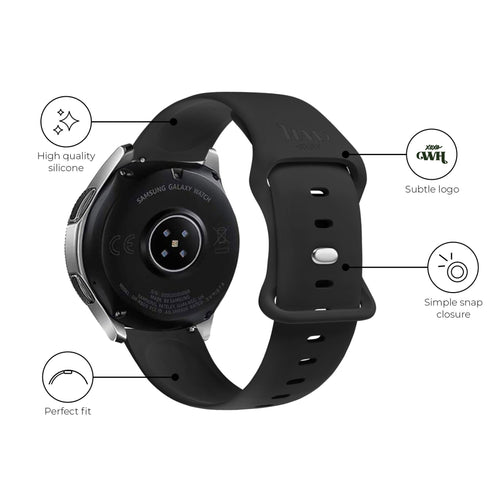 xoxo Wildhearts Samsung Galaxy Watch 7 - 44mm Silicone Strap (Black)