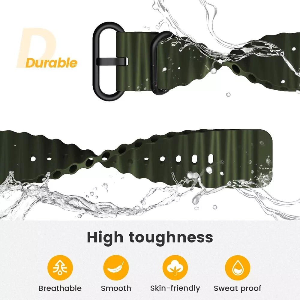 Bracelet ondulé Garmin Instinct 2 (vert militaire)