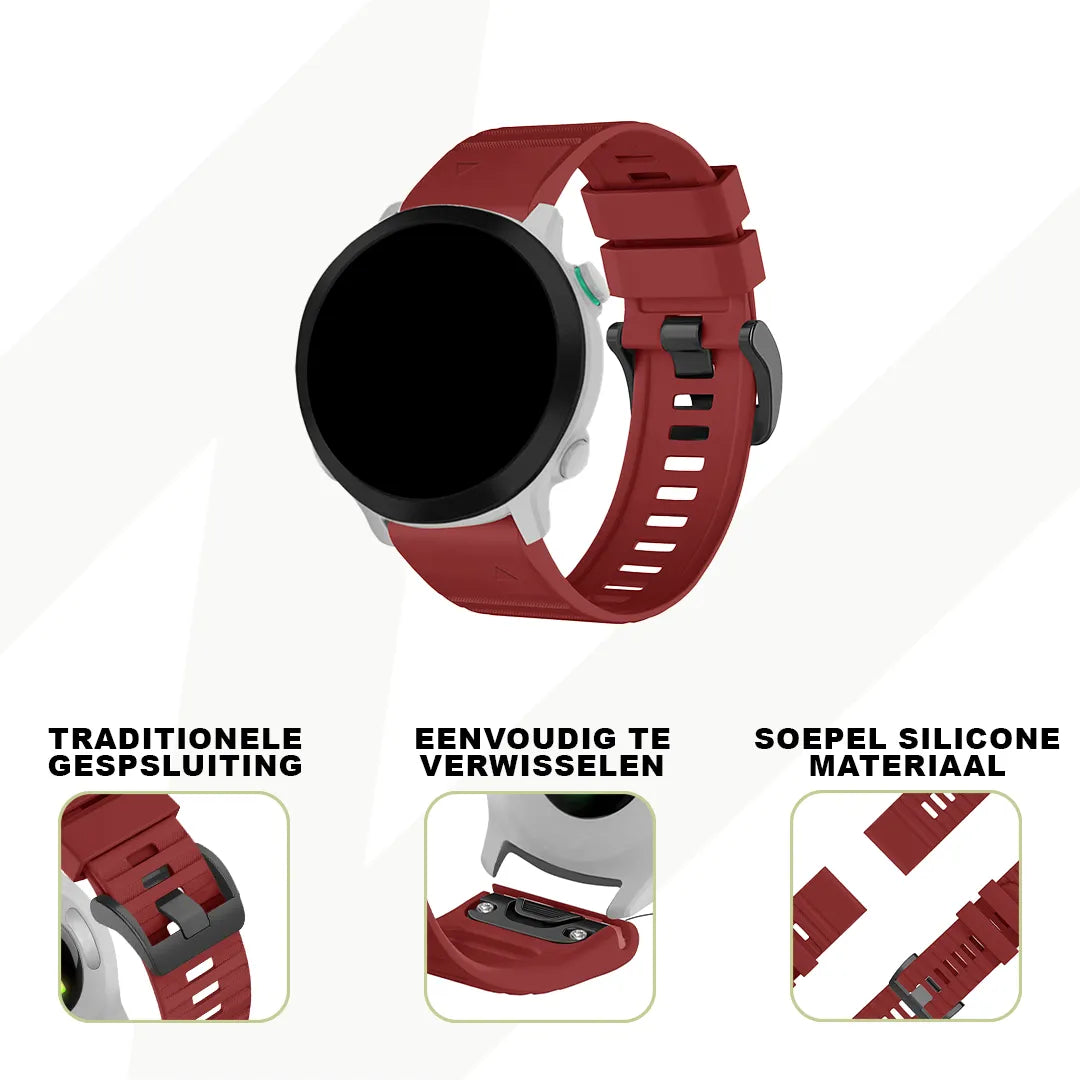 Bandz Bracelet silicone avec boucle Garmin Forerunner 935 (rouge)