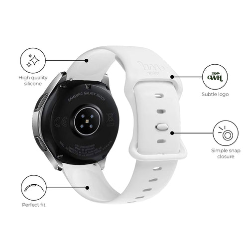 Bracelet silicone xoxo Wildhearts Amazfit GTS 3 (blanc)