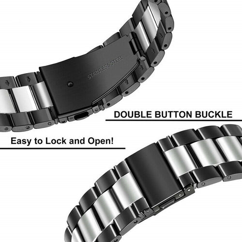 Bracelet acier Amazfit Bip 5 (noir/argent)