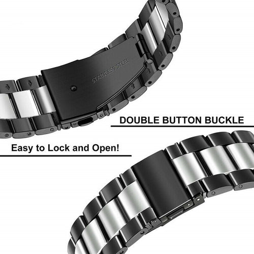 Bracelet acier Garmin Venu SQ (noir/argent)