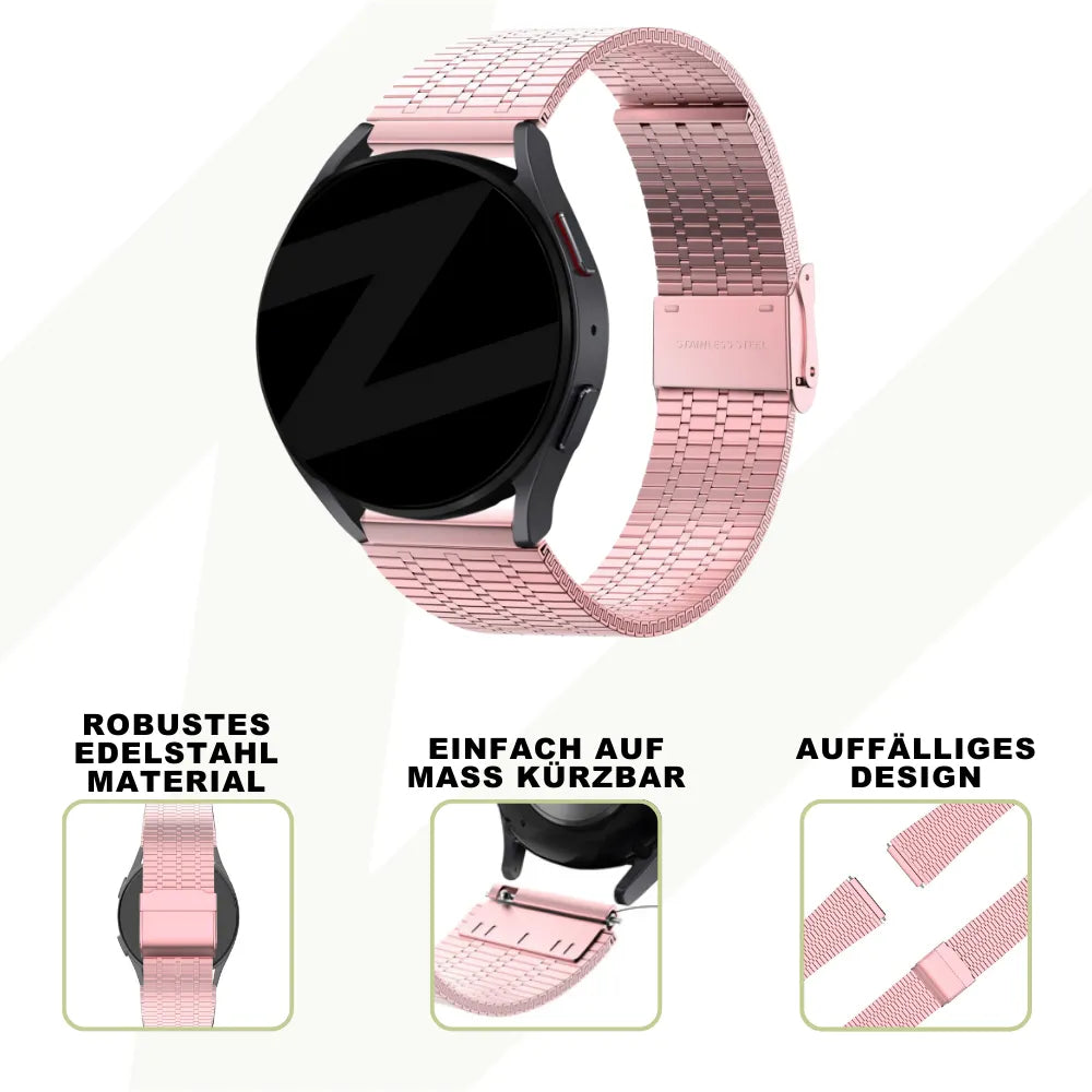 Bandz Coros Apex 42mm Adjustable Steel Strap (Pink)