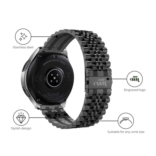 Bracelet acier xoxo Wildhearts Amazfit GTS 3 (noir)