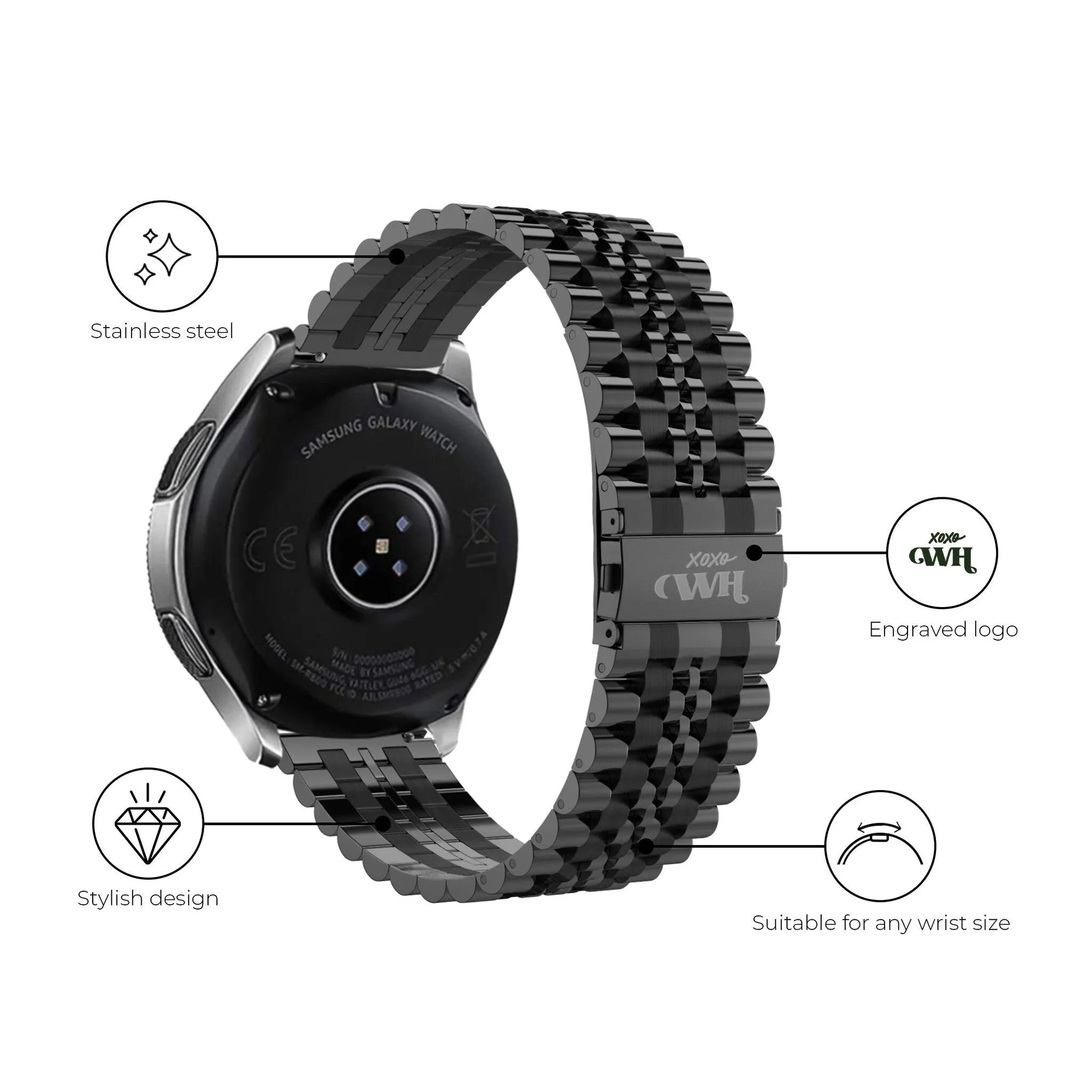Bracelet acier xoxo Wildhearts Polar Ignite (noir)