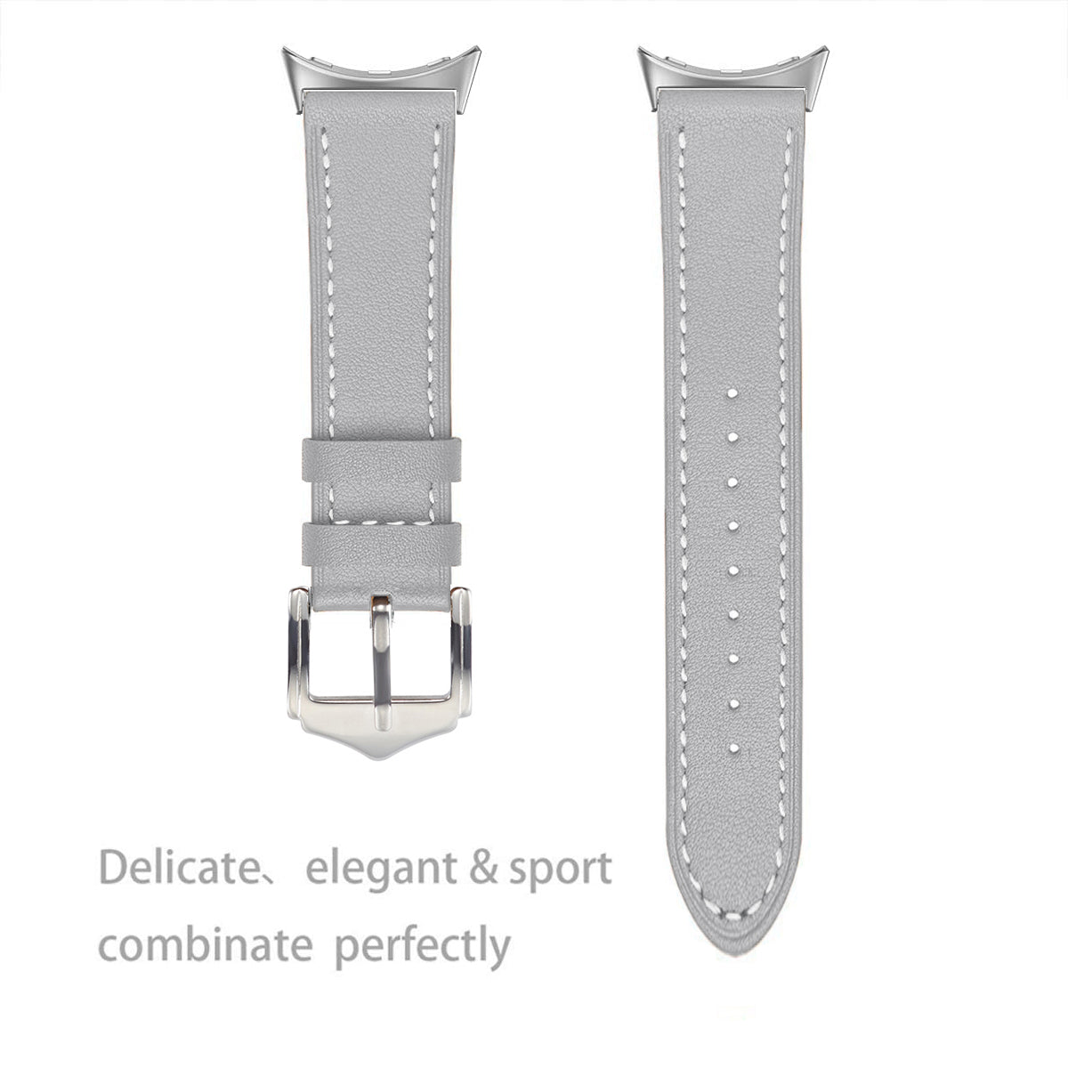 Bracelet cuir moderne Google Pixel Watch 5 - 45mm (gris)