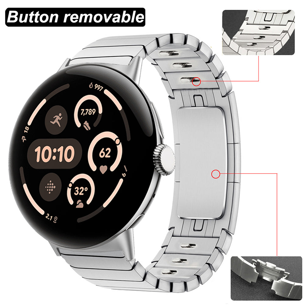 Bracelet métal premium à maillons Google Pixel Watch 5 - 45mm (argent)