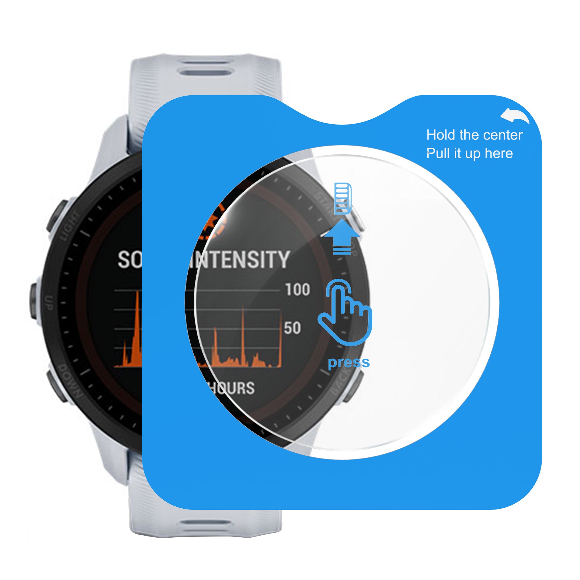Protection d'écran avec outil de pose en un clic - Garmin Forerunner 955