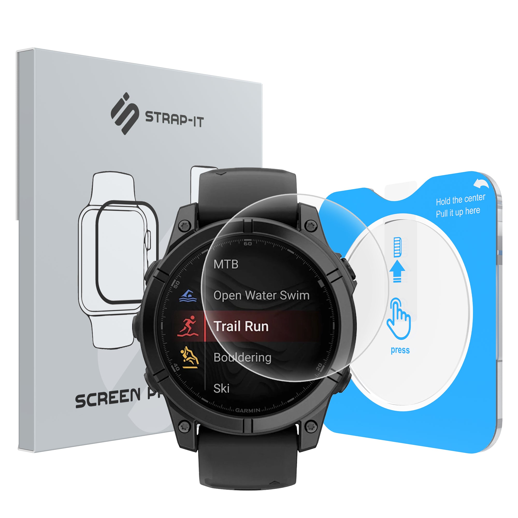 Protection d'écran avec outil de pose en un clic - Garmin Fenix E