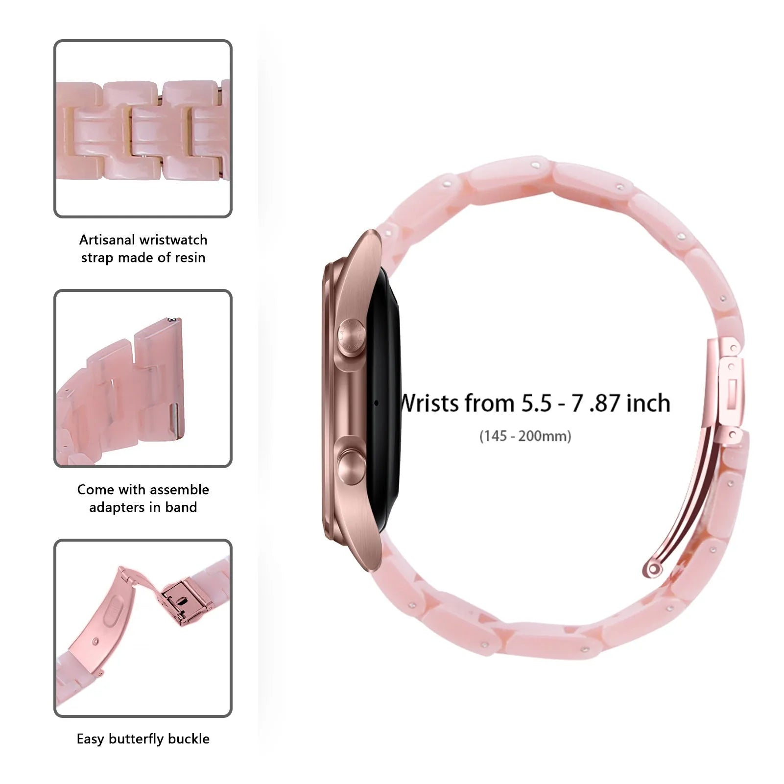 Bracelet résine Amazfit Bip 3 (Pro) (rose)
