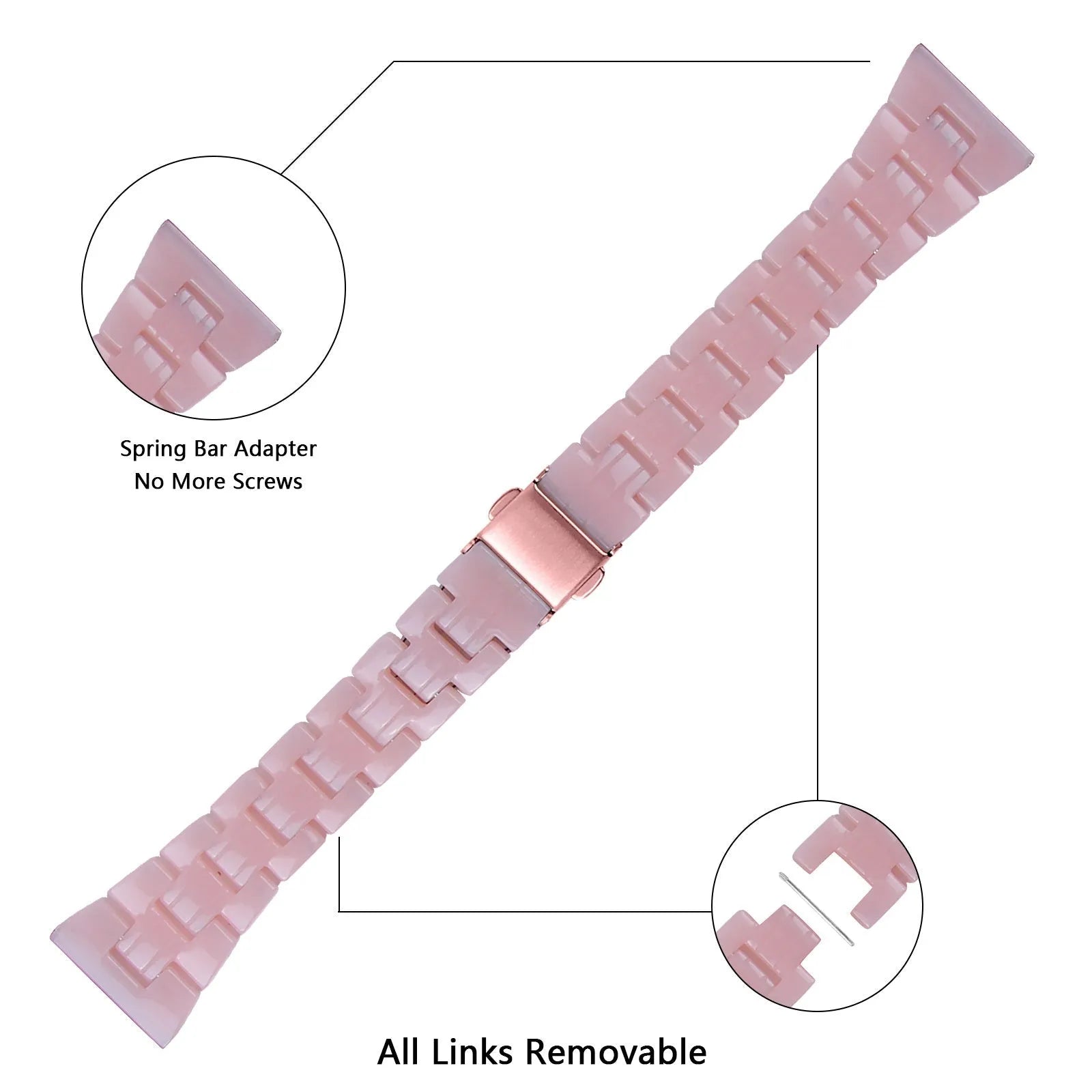 Bracelet résine Amazfit Bip 3 (Pro) (rose)