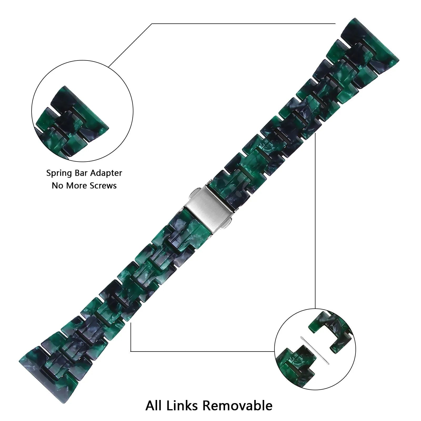 Bracelet résine Amazfit Bip 3 (Pro) (vert)