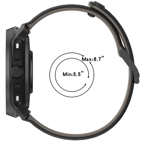 Bracelet silicone à rayures Polar Vantage M (noir)
