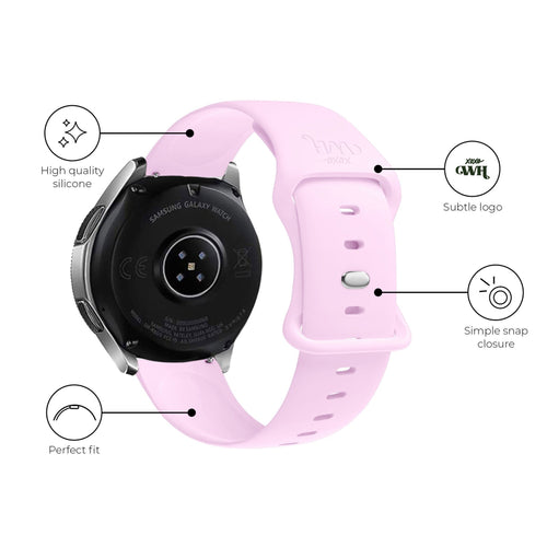 xoxo Samsung Galaxy Watch 4 Classic 42mm Silicone Strap (Bright Pink)