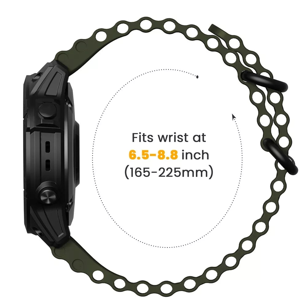 Bracelet océan Garmin D2 Delta (vert militaire)