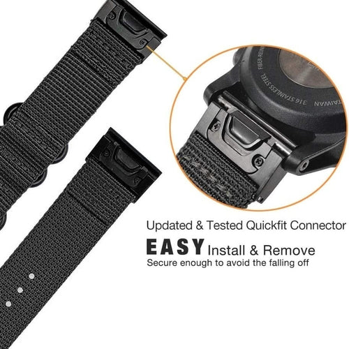 Bracelet nylon avec boucle Garmin MARQ (noir)