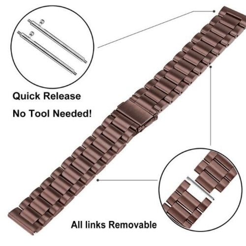 Bracelet acier Garmin Vivoactive 6 (brun bronze)