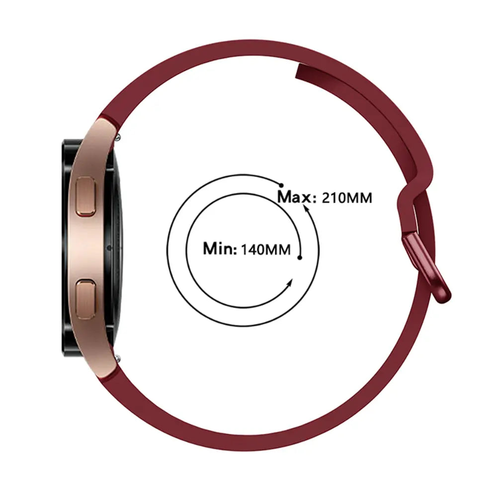 Bracelet silicone boucle Samsung Galaxy Watch 6 - 44mm (rouge)