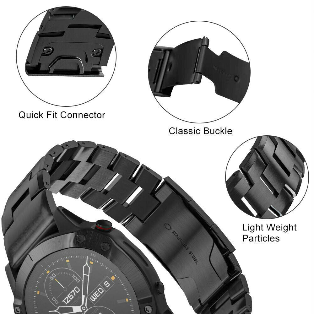 Bracelet titane Garmin D2 Mach 1 Pro (noir)