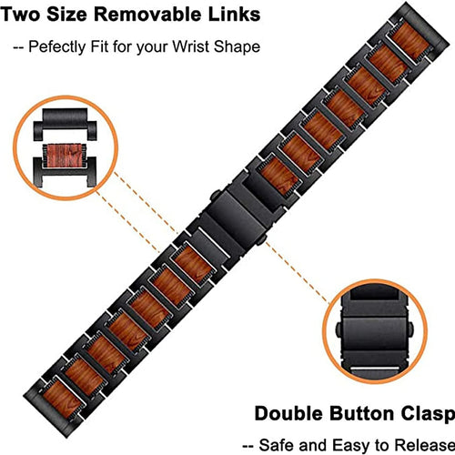 Bracelet bois/acier Redmi Watch 5 Lite (noir)