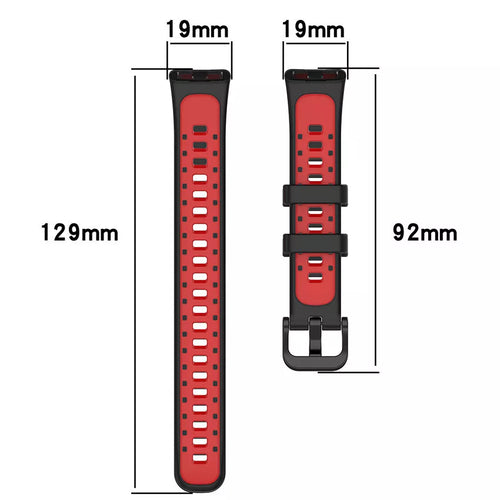 Bracelet sport Huawei Band 10 (noir/rouge)