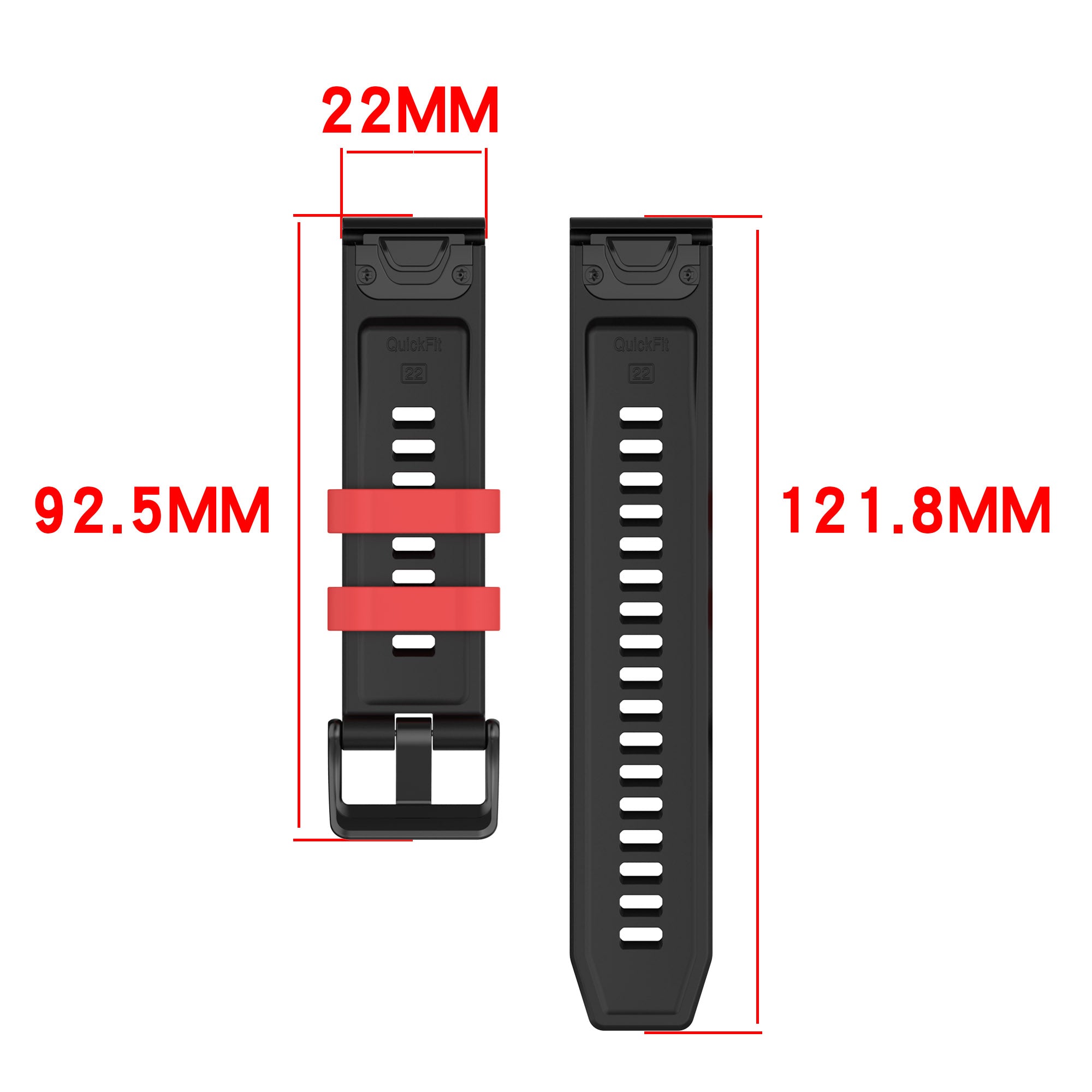 Bracelet sport grain Garmin Fenix E (vert militaire/multicolore)