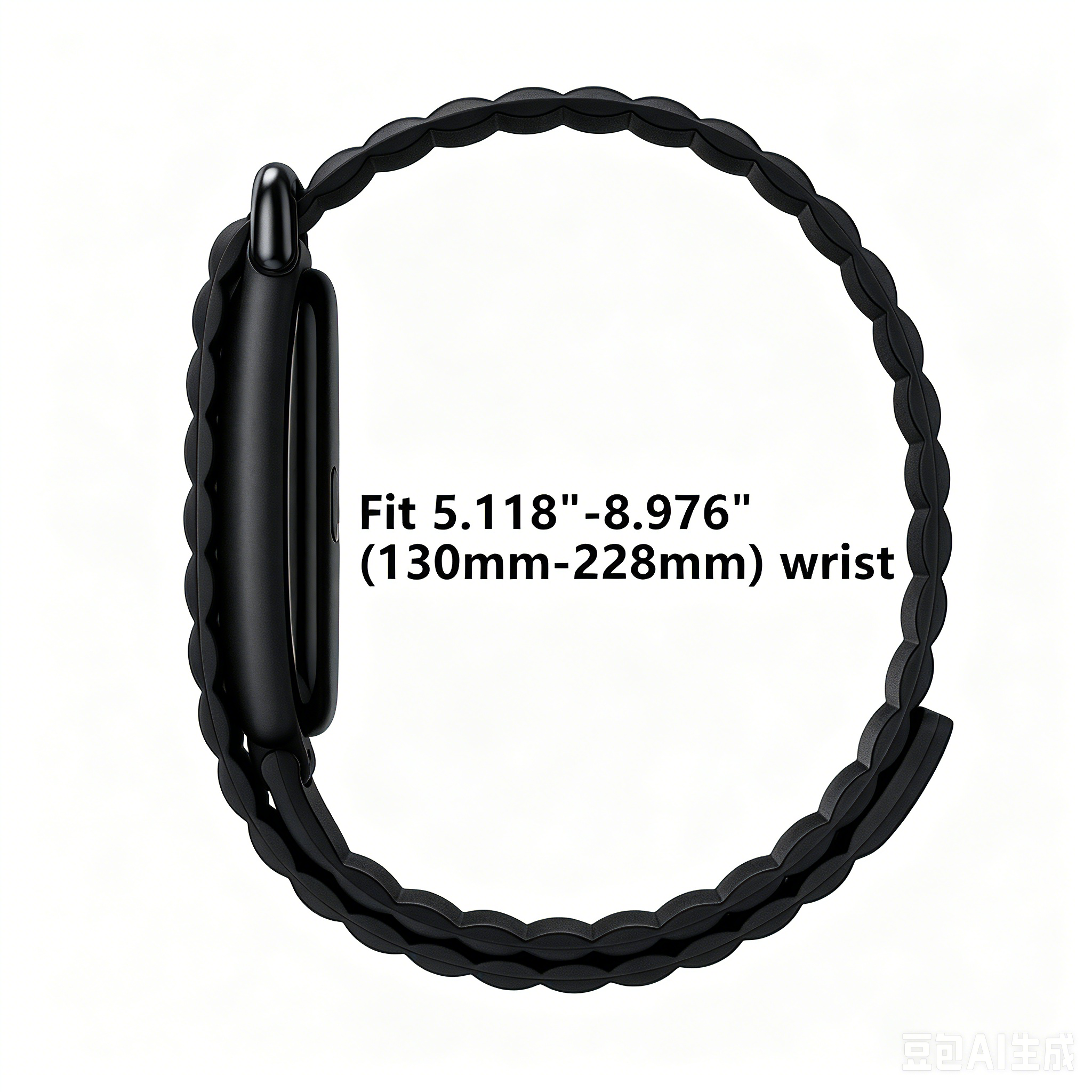Bracelet magnétique silicone Fitbit Air (noir)