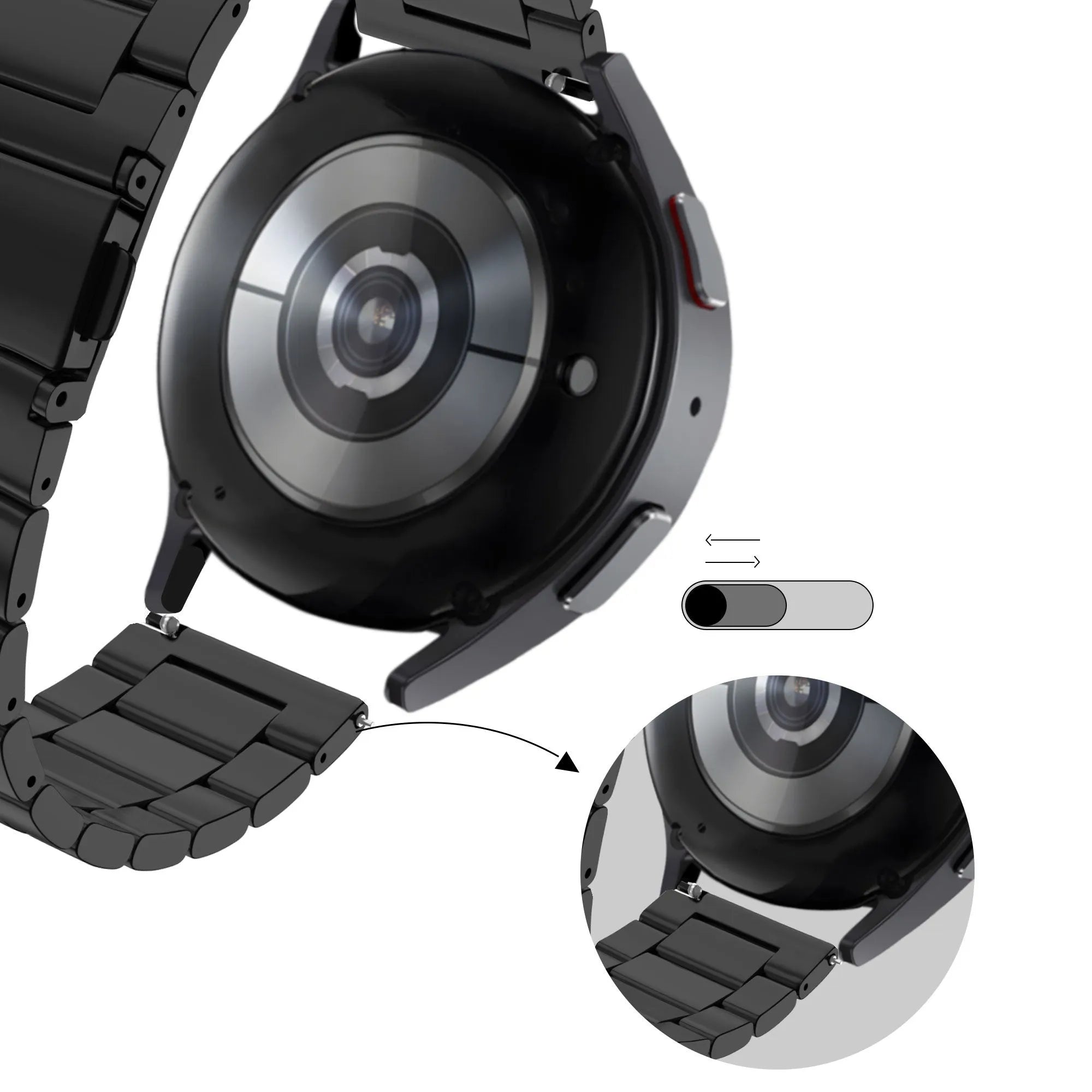 Bandz Bracelet acier 'Classic' Amazfit Bip 6 (noir)