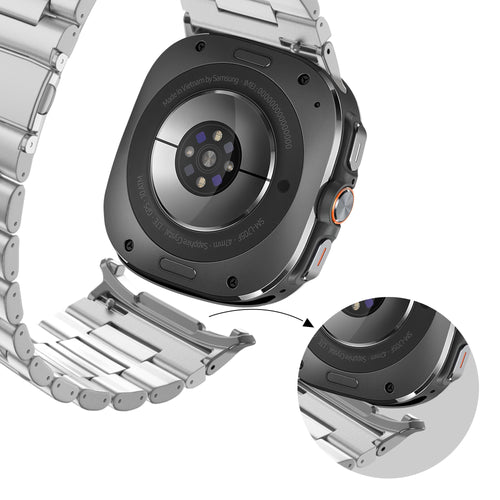 Bandz Bracelet à maillons en acier 'Deluxe' Samsung Galaxy Watch Ultra (argent)