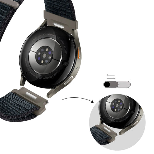 Bandz Oppo Watch X Nylon Strap 'Easy Fit' (Greyblue)