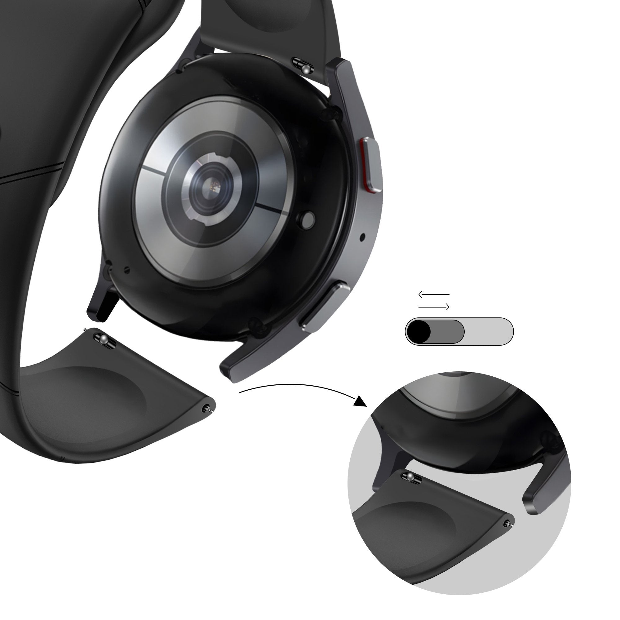 BALR.Bracelet sport Hexagones Samsung Galaxy Watch 6 44mm (noir)
