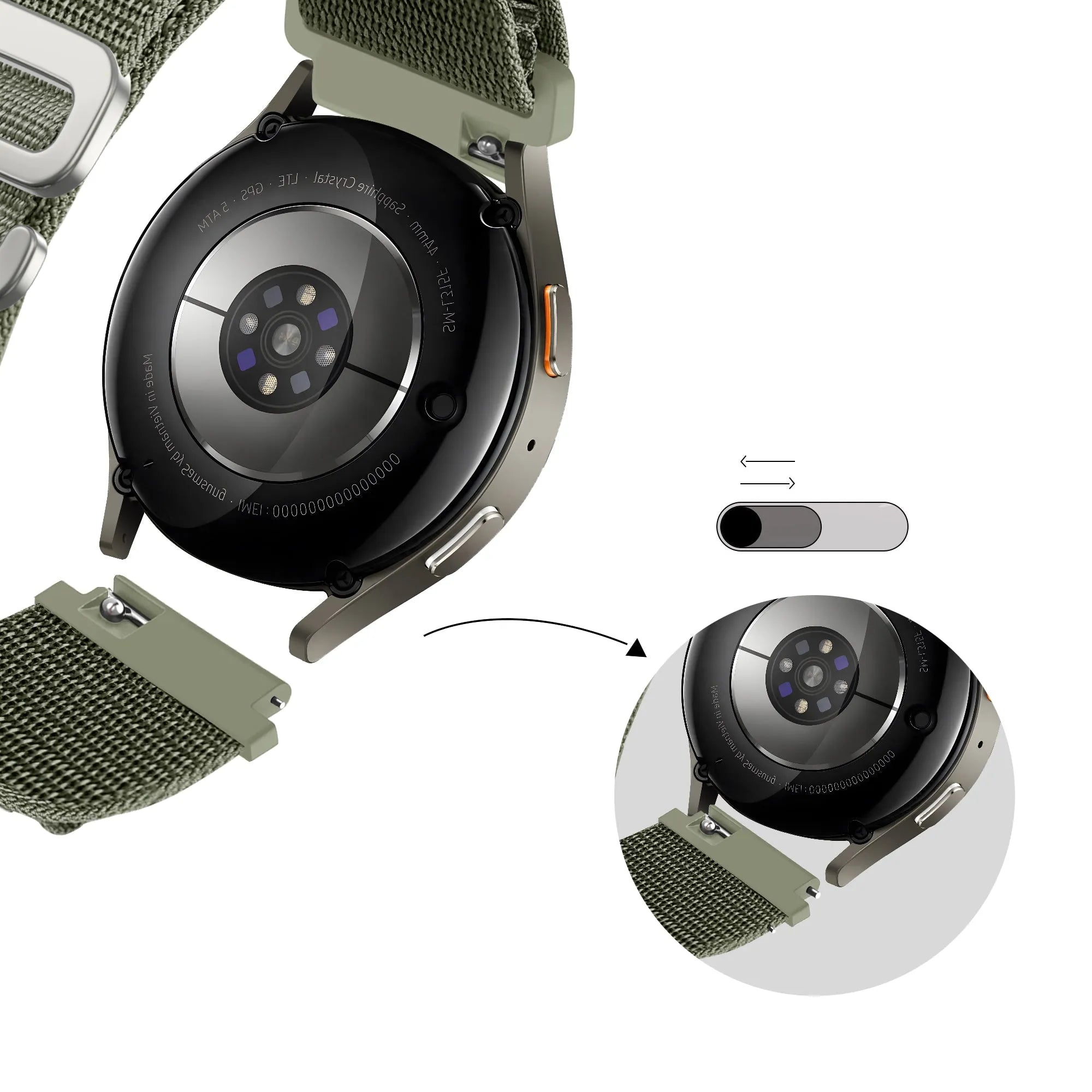 Bandz Bracelet nylon Alpine Polar Ignite 3 (vert olive)