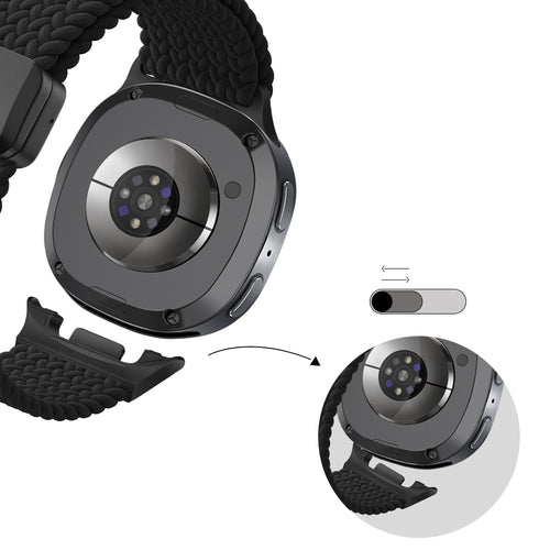 Bandz Bracelet tressé magnétique Samsung Galaxy Watch 9 - 40mm (noir)