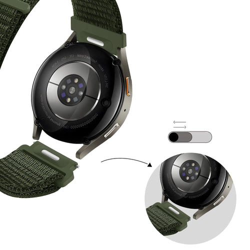 Bandz Bracelet nylon 'Easy fit' Amazfit Balance 2 (vert)
