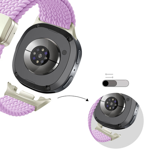 Bandz Bracelet tissé magnétique Samsung Galaxy Watch 8 - 44mm (lila)