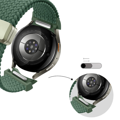 Bandz Samsung Galaxy Watch 5 - 40mm Braided Strap 'Easy Fit' (Green)