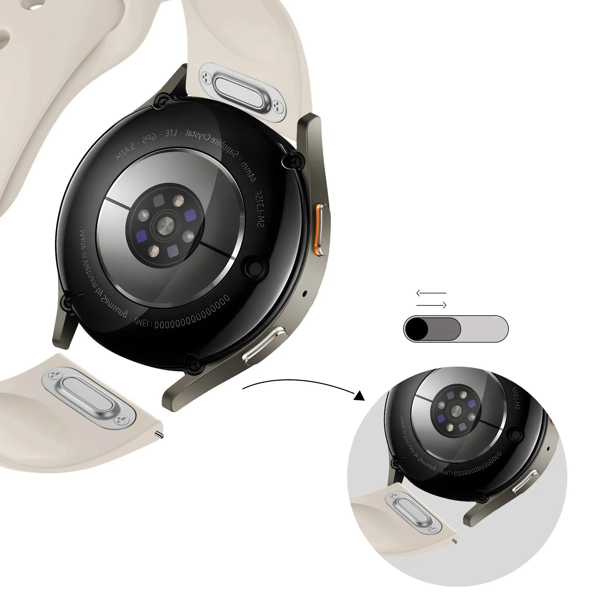 Bandz Bracelet sport 'Easy Fit' OnePlus Watch 3 - 43mm (lumière stellaire)