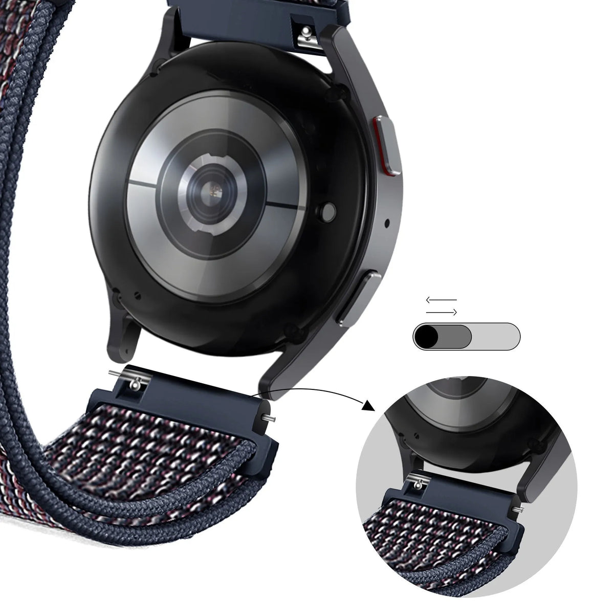 Bandz Bracelet nylon Loop Huawei Watch GT 6 Pro - 46mm (indigo bleu)