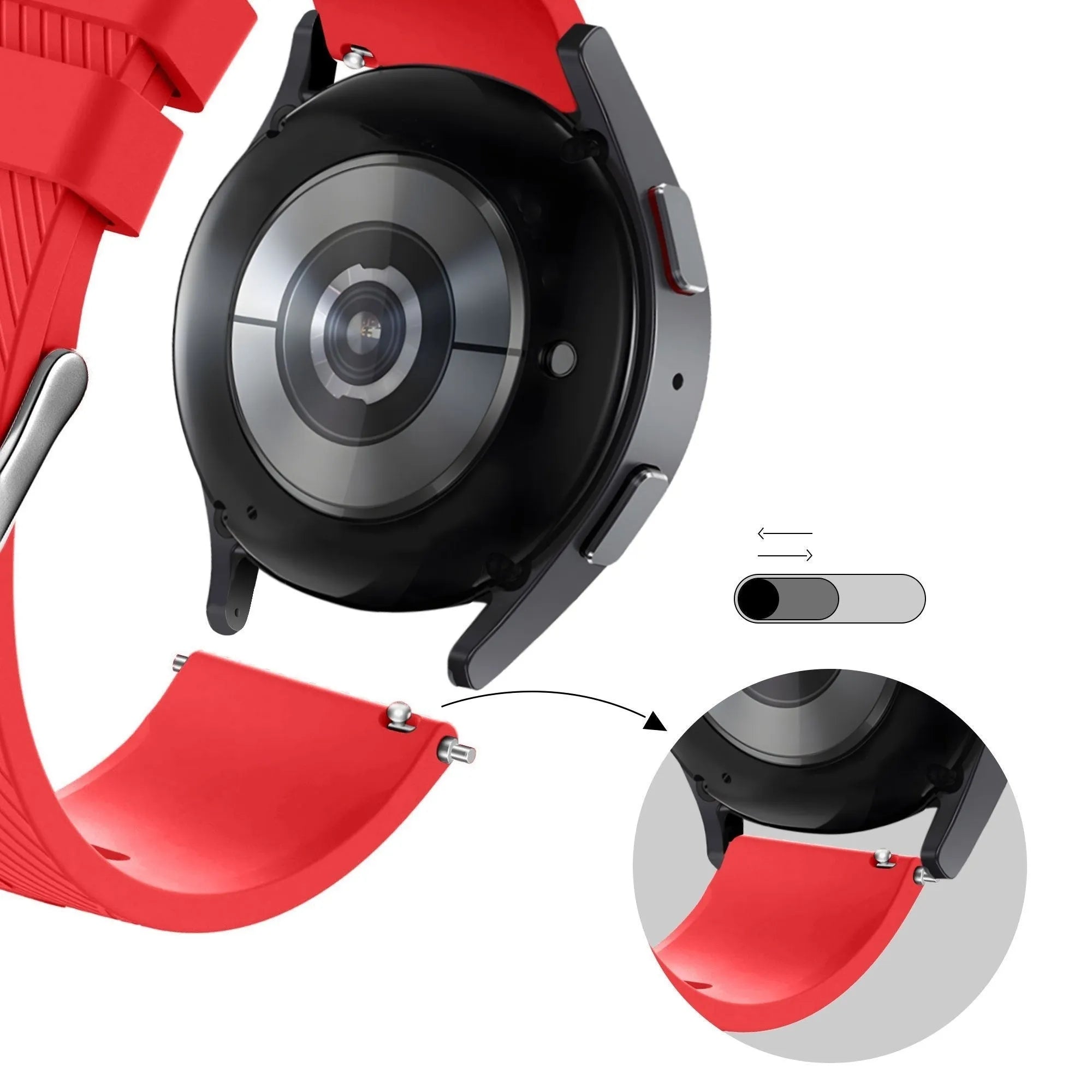 Bandz Stahlgear Luna Silicone Strap 'Deluxe' (Red)