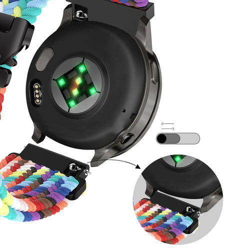 Bandz Garmin Venu 3s Braided Strap 'Parachute' (Rainbow)